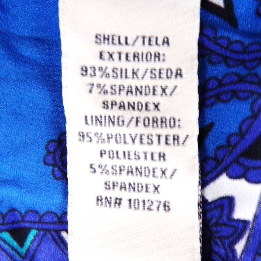 ECI NEW YORK size 8 silk-blend multicolor fit/flare dress silk 93% machine wash - Picture 11 of 12